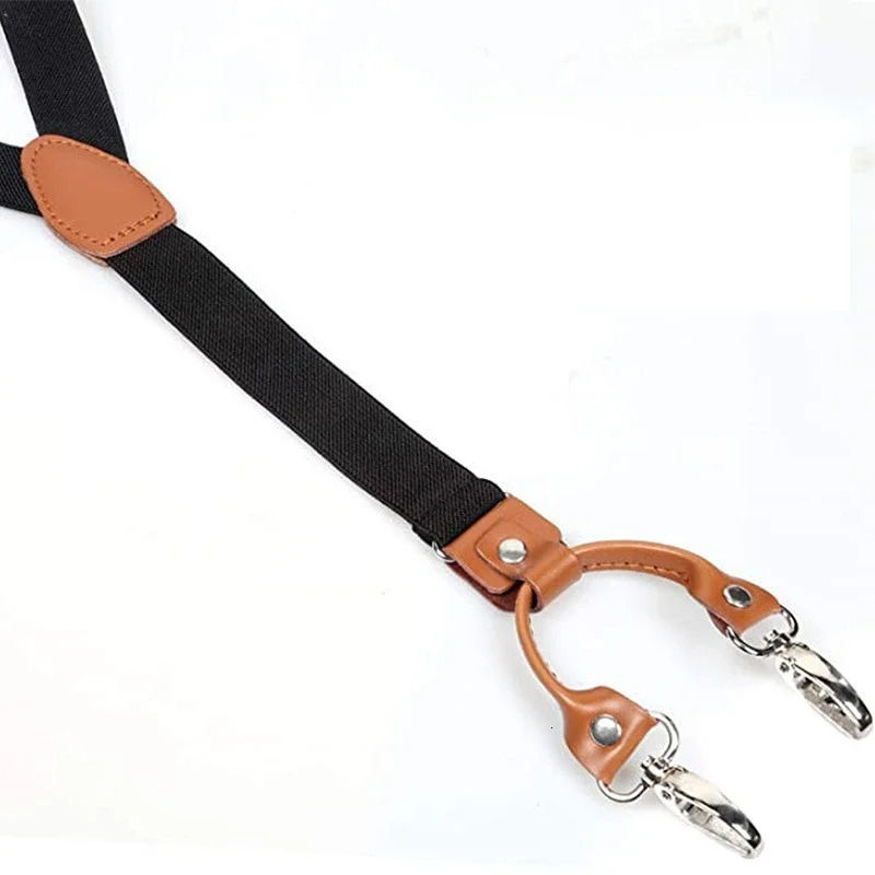 2.5 Cm Jeans Hook Buckle Y Strap Clip 4 Clips Adult Shirt Suit Strap Pants Accessories Suspenders 250515