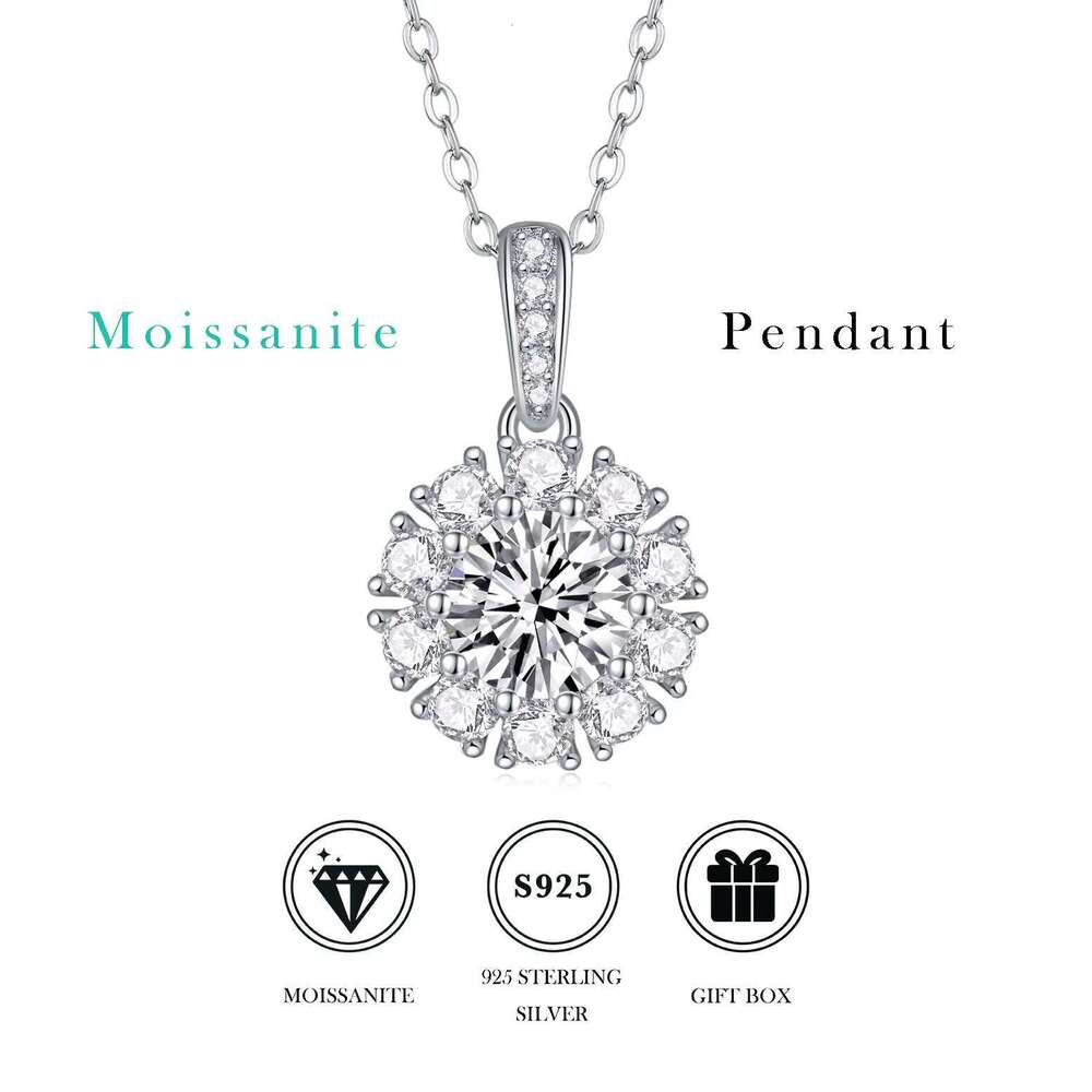 Necklace Transmission Ice Silica Pendant Sier Wedding Women