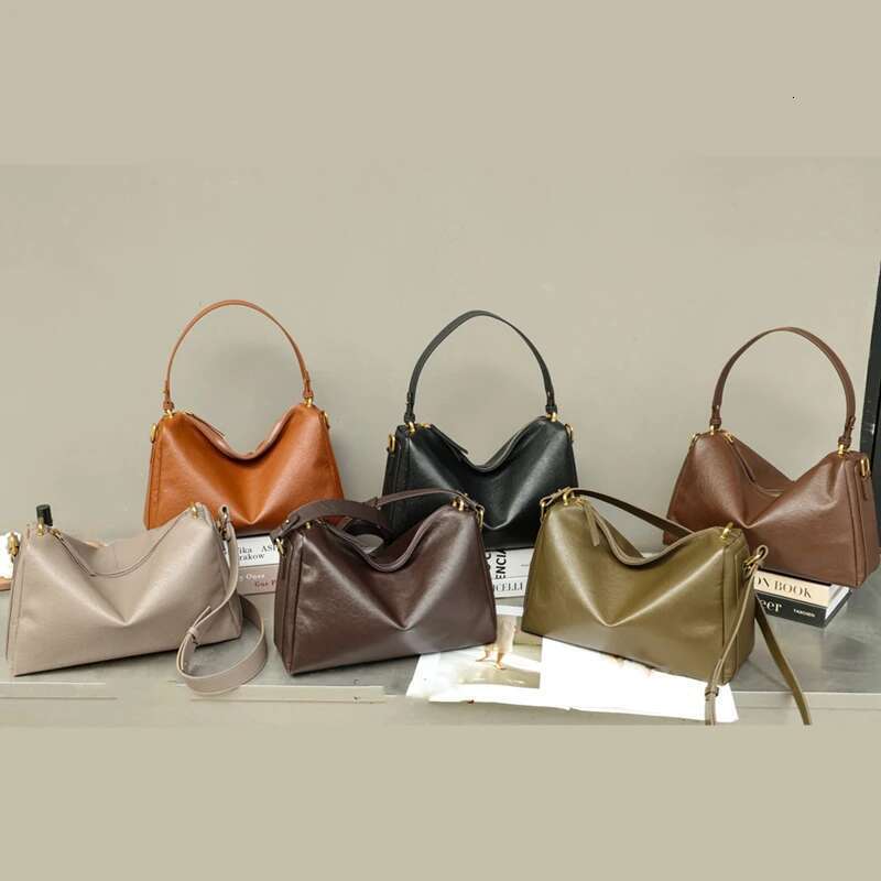 Hifashion 100% Genuine Leather Underarm Shoulder Bags For Women 2025 Trend Designer Crossbody Hobos Top Handle Ladies Handbags
