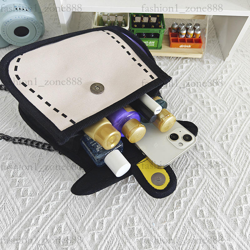 Super Cute Designer Bag Fashion 2D Cartoon Tote Bag High Quality Canvas Handbag Luxury Mini Shoulder Bags Outdoor Beach Party Holiday Gift Summer Godd