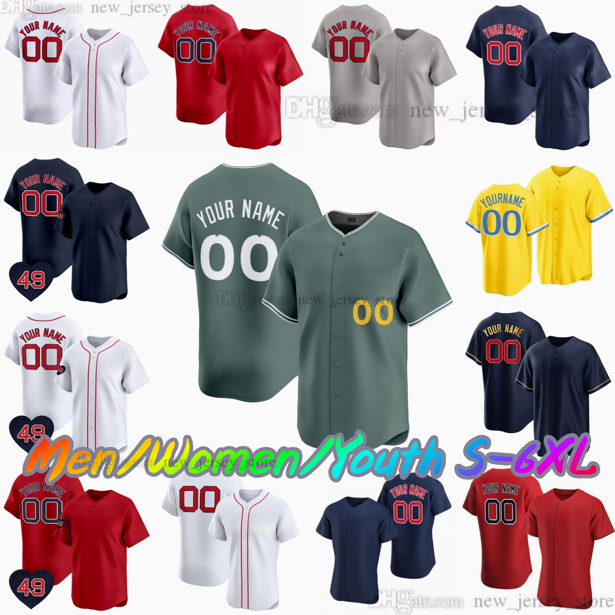 Custom S-6XL 2025 City Connect Baseball Jersey 11 Rafael Devers 36 Triston Casas 7 Masataka Yoshida 12 Connor Wong 3 Ceddanne Rafaela 34 David Ortiz Stitched jersey