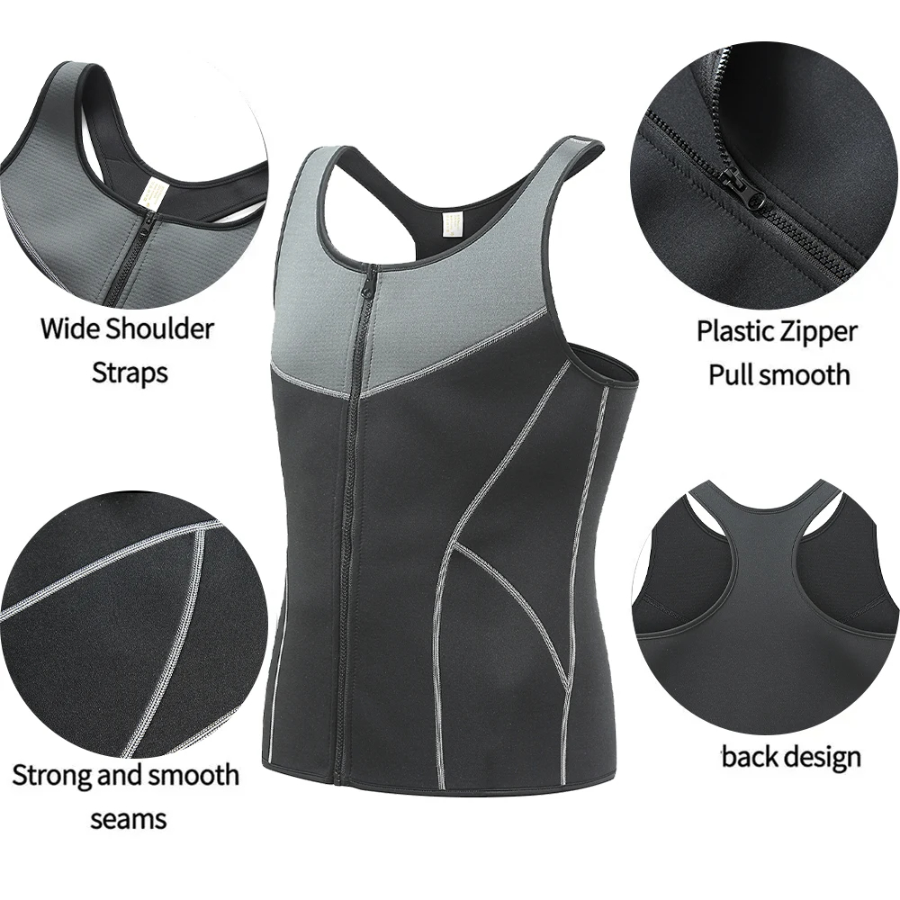 Fitness Slimming Shaper Fitness Gym Vest Abdomen Men Body Shaper Waist Trainer For Workout Reducer Body Shaper For Students Tank Sweat Sauna Suit Top 