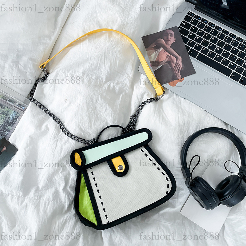 Super Cute Designer Bag Fashion 2D Cartoon Tote Bag High Quality Canvas Handbag Luxury Mini Shoulder Bags Outdoor Beach Party Holiday Gift Summer Godd