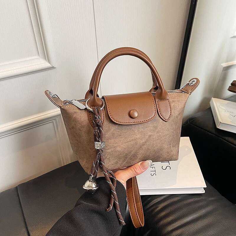 Stylish Commuter Tote Bag For Women - Solid Color Crossbody Shopper With Designer Details
