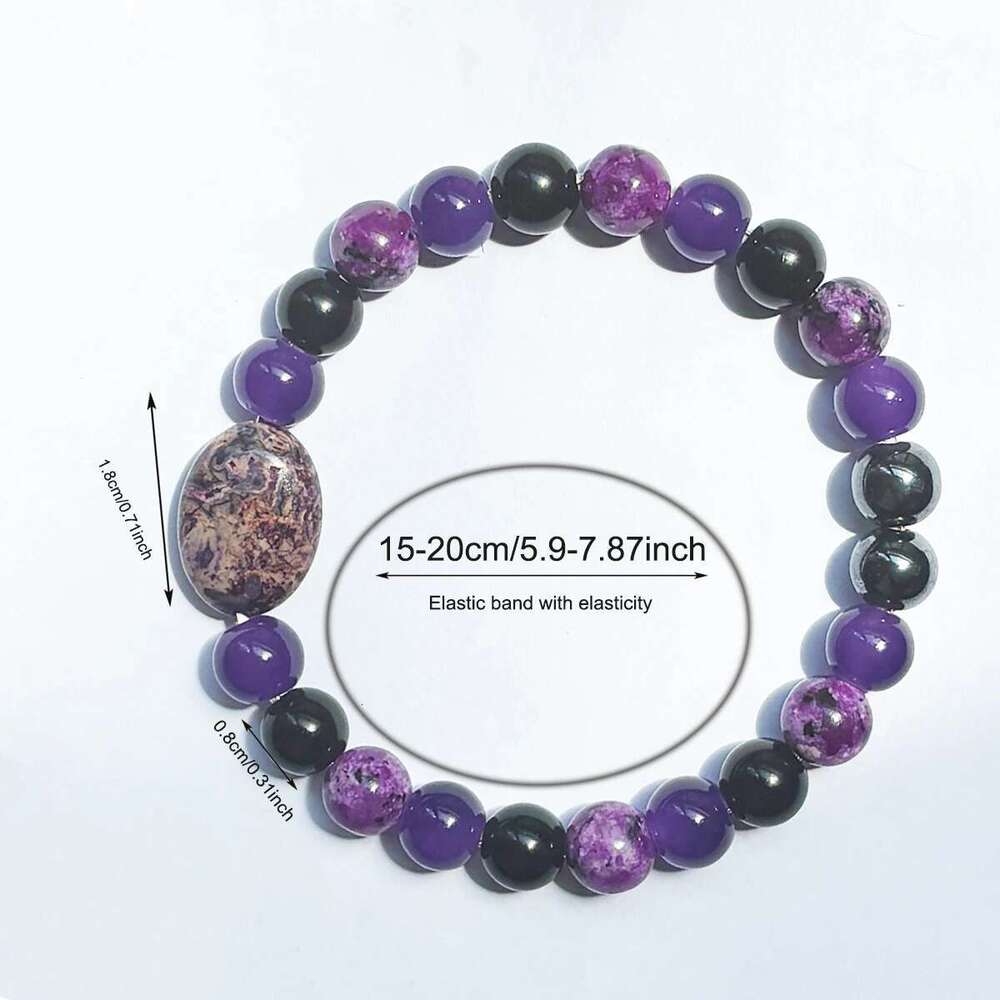 1Pc/Bohemian Purple Natural Stone Bracelet Handmade Men Women Jewelry Perfect Christmas Gift