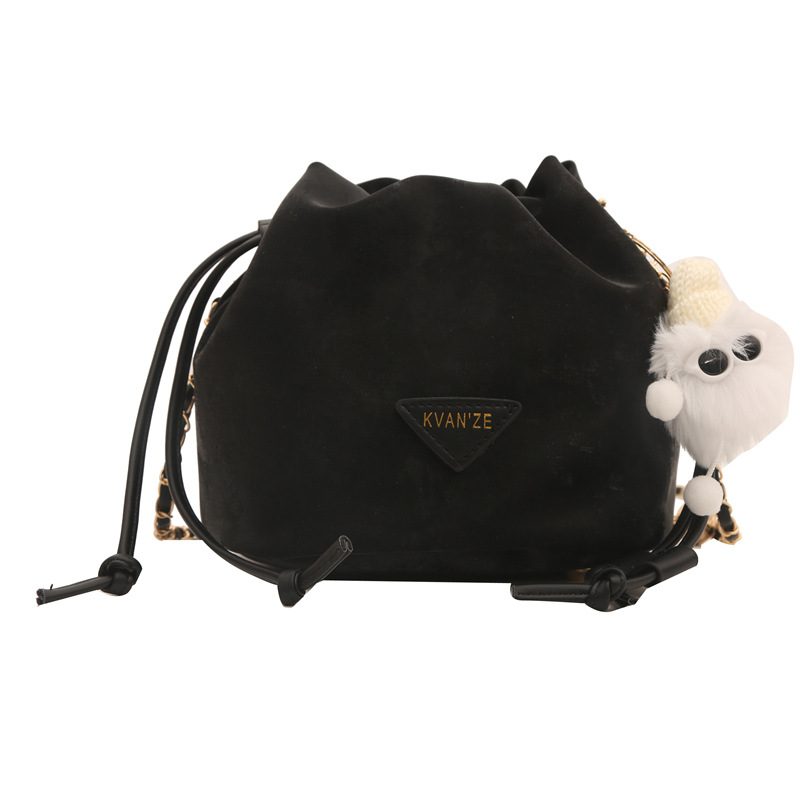 2025 Minimalist Drawstring Bucket Bag - Solid-Color Crossbody Purse for Women, Korean-inspired Spring Summer Small Shoulder Bag Free Shipping