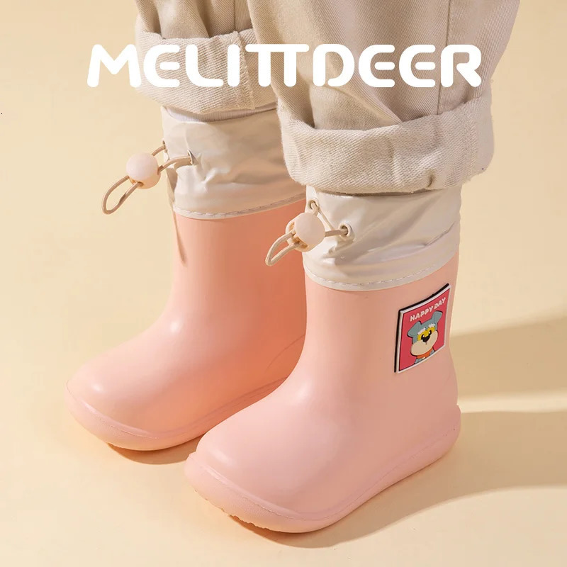 MELITTDEER Waterproof Kids Rain Boots for Boys Girls - Unisex Outdoor Footwear in Colors - Durable Stylish 250515
