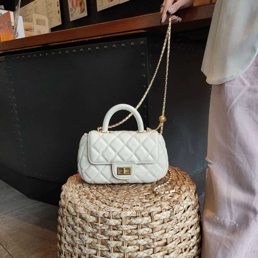 Genuine Leather Women Chain Female 2025 New Handbag Head Layer Cowhide Small Square Shoulder Crossbody Bag for Woman
