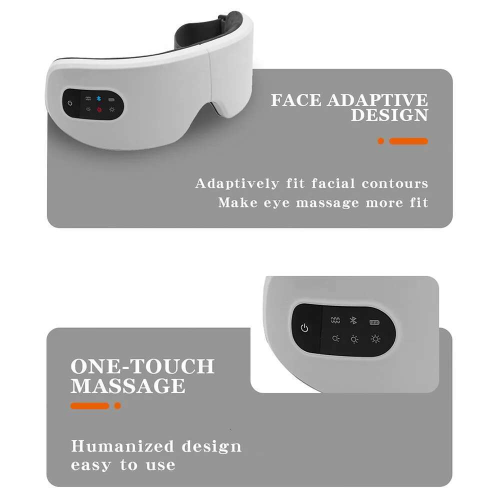 Electric Massager 4D Bluetooth Care Instrument Heating Vibration Massage Music Relieve Fatigue Foldable Eye Mask