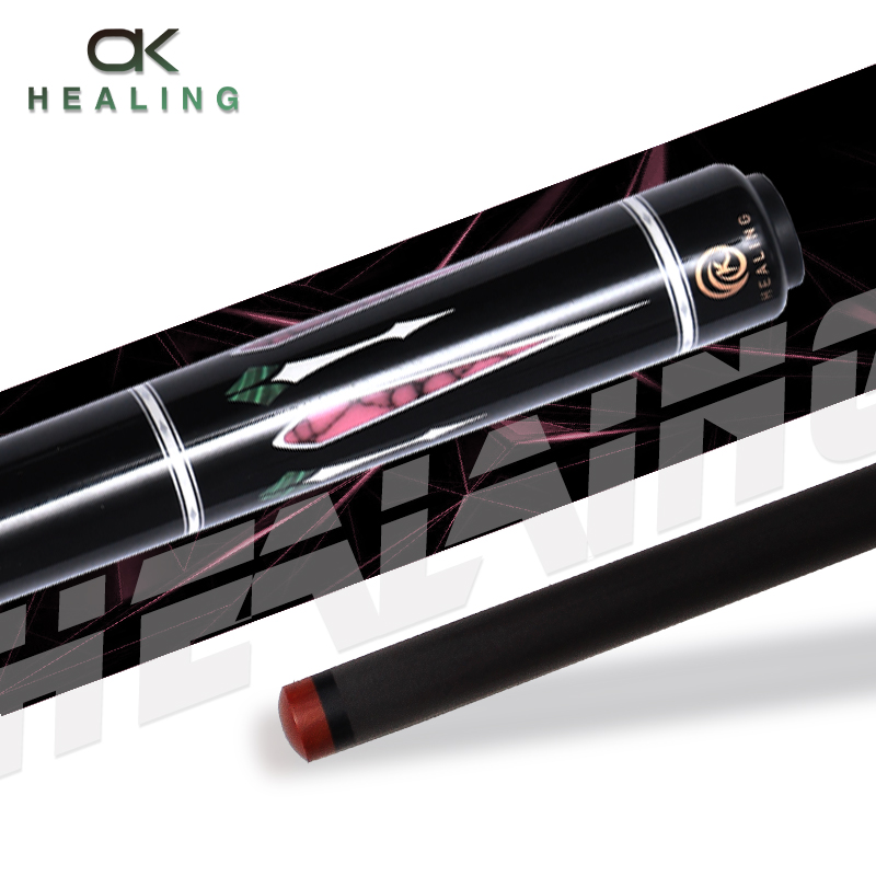 OKHEALING Carbon Fiber Pool Cue Stick, 12.9mm Tip Soft Grip Billiard Cue, Weight Adjustable 19-21OZ Cue Stick, 58in, Uni-loc Joint; Pool Table Stick