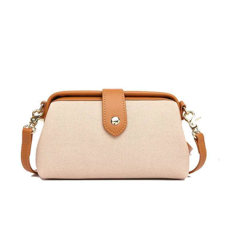 French Style 2025 Female Niche Dumpling Bag, Senior Texture Canvas, Single Shoulder Crossbody Commute Choice
