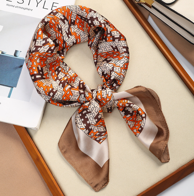 20color Fashion Print Bags Scraf Silk Scarves Handle Bag Luggage Lady Wedding Muffler Wallet Purse Handbag 70-70cm