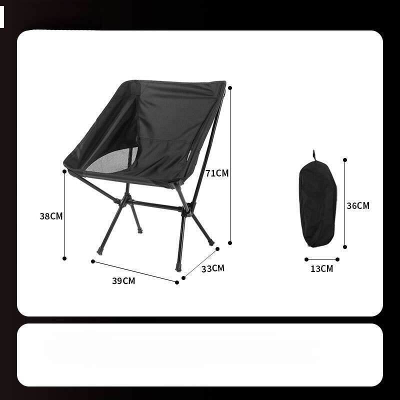 Outdoor Beach Fishing Camping Folding Moon Sports Space Chair Travel Portable Cycling