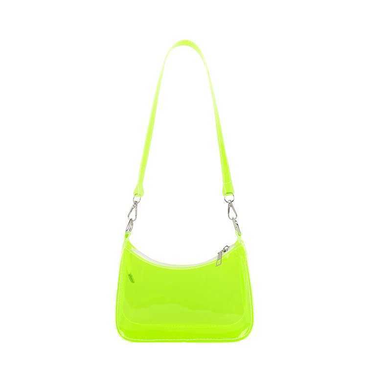 Transparent Bag Womens New Trendy Korean Version Fashion Jelly Bag Famous And Stylish One Shoulder Armpit Bag