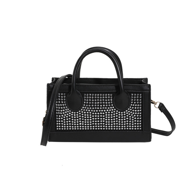 High quality Korean style women's spliced hot stamping simple handbag, fashionable single shoulder slanted small square bag, brand new free deliv