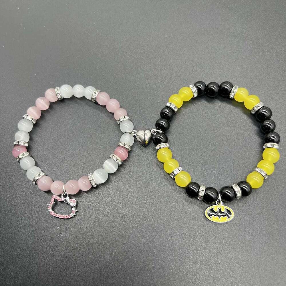 Halloween Bat Hello Cat Friendship Matching Bracelets Couple Best Friends Bff Spider Bracelet Jewelry For Women