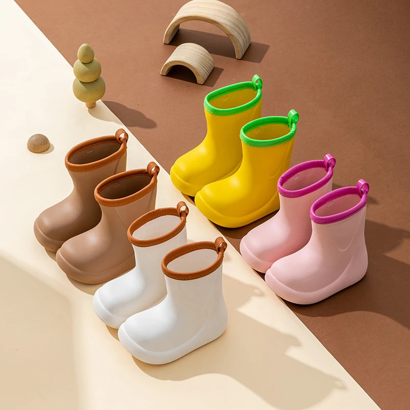 EVA Waterproof Rain Shoes Kids Infant Rain Boots Non-slip Baby Sneaker Cartoon Boy Girl Toddler Waterproof Children Shoes Summer 250515