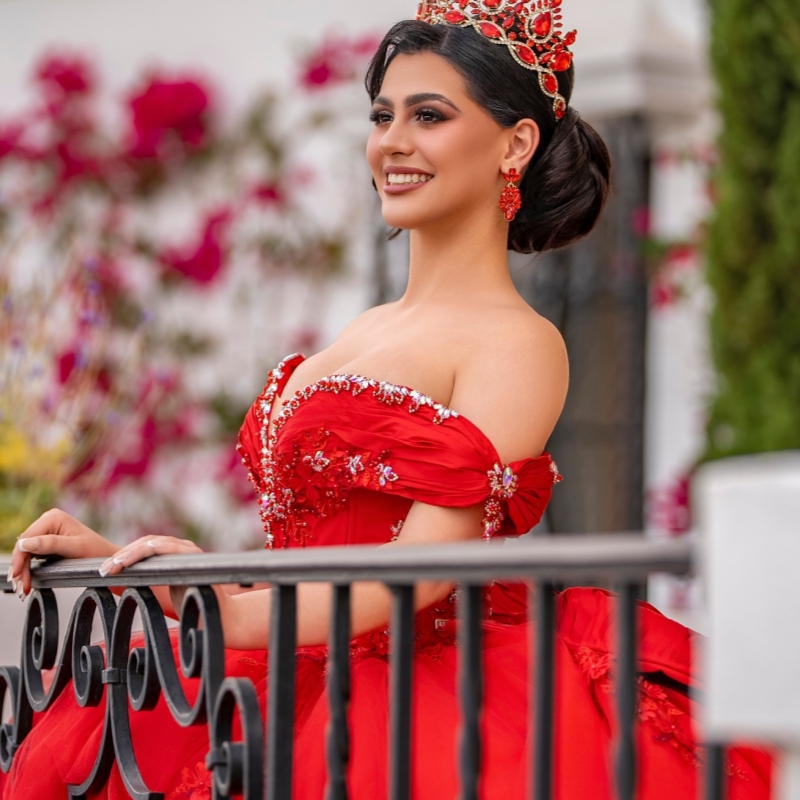 Red Shiny Quinceanera Dresses Off Shoulder Ball Gown Sweet 16 Dress Beads Applique Bow Tull Birthday Party Vestidos 15 De Anos