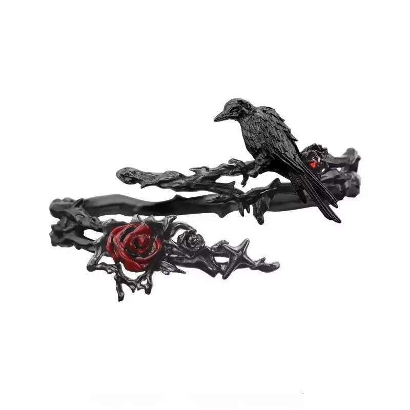 Thorn Series Bracelet Arm Ring Adjustable Sweet Cool Dark Spicy Girl Crow Red Rose Jewelry