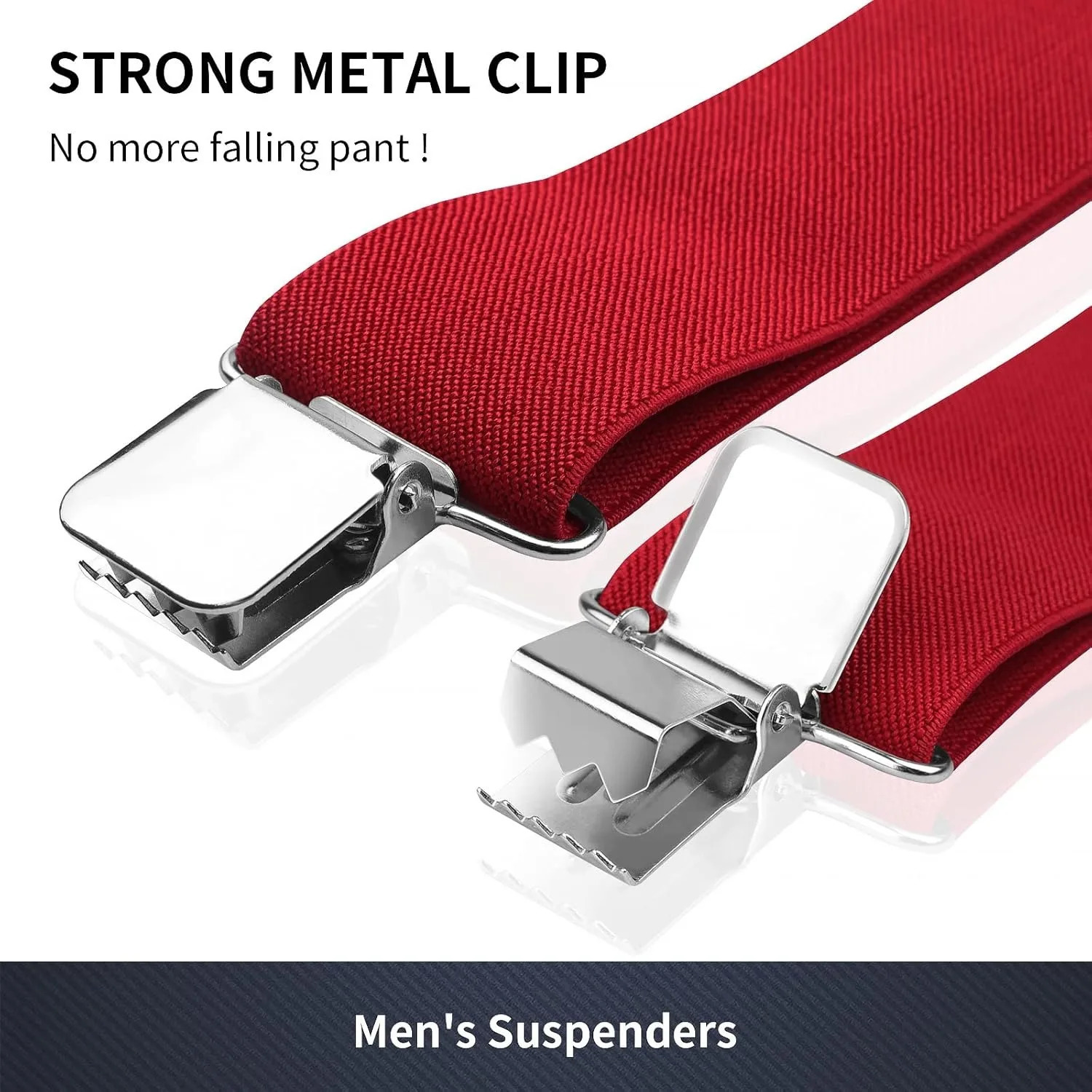 Mens Suspender Trousers Braces with Strong 2 inch Wide 4 Clips Heavy Duty for Men High Elastic X Style Adjustable Suspenders 250515