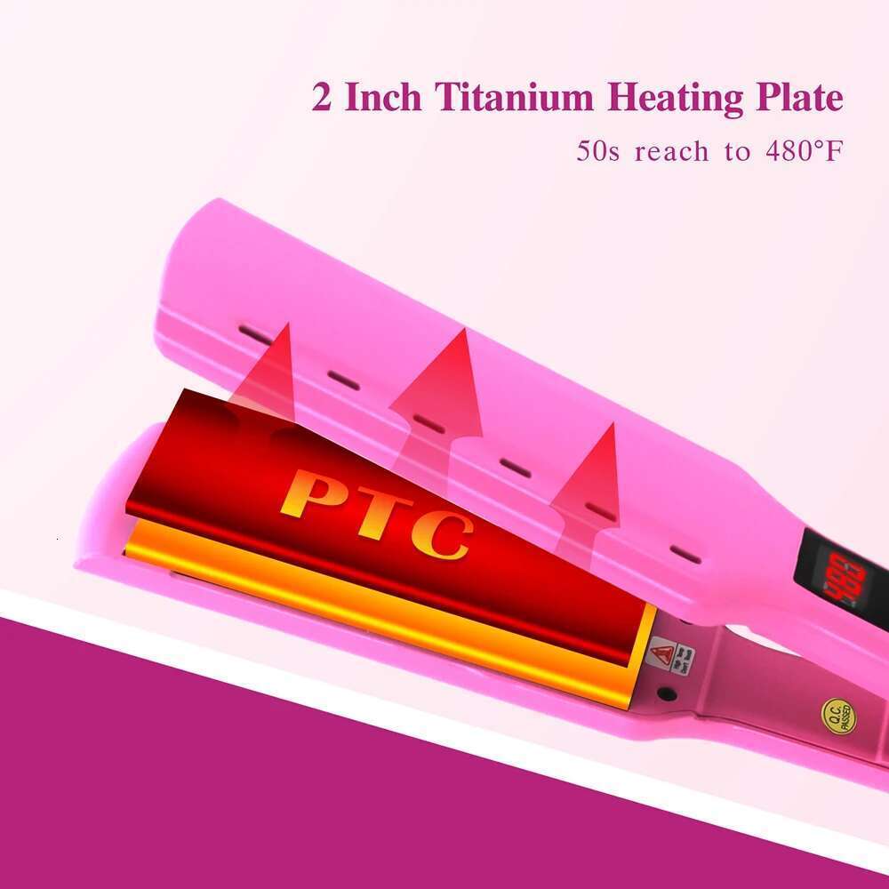 Straightener Curler 480 Degrees High Temperature Titanium Plate Vibrating Flat Iron Keratin Treatment Hair Styling Tool