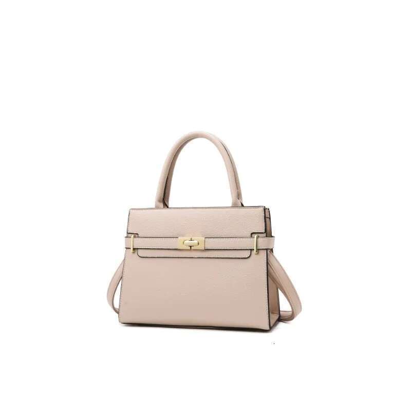 Women's soft leather handbag simple small square casual women's bucket fashionable single shoulder crossbody bag