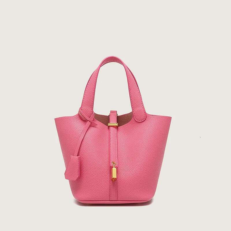 Lychee Patterned Bucket Women's Hand-Held Bag, Vegetable Basket Bag