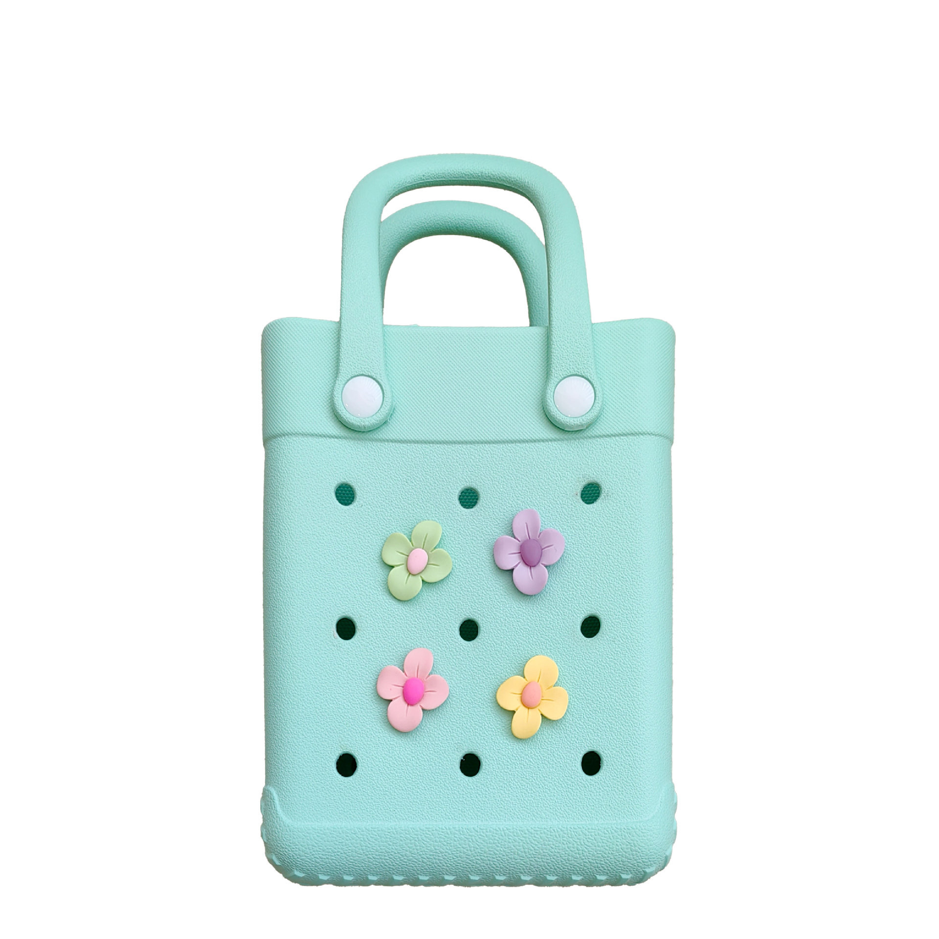 New Fashionable EVA Hole Mini Beach Handbag Waterproof, Fashionable, Portable DIY Storage, Hanging Decoration Small Bag