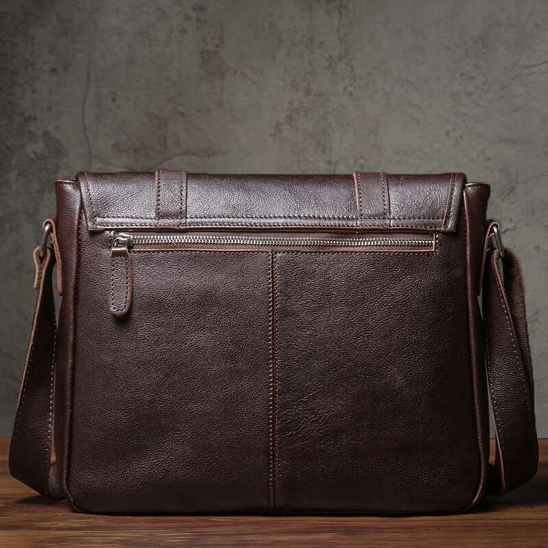 NUKA Designer Messenger Men's Genuine Leather Shoulder Retro High Quality Crossbody Bag Office Business Briefcase