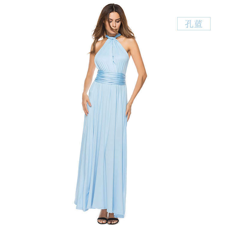 White Dress Maxi Dress Multiple Wearing Methods, Multiple Ropes, Cross Over, Open Back, Sexy Bandage Long Dress, Formal Dress KQ