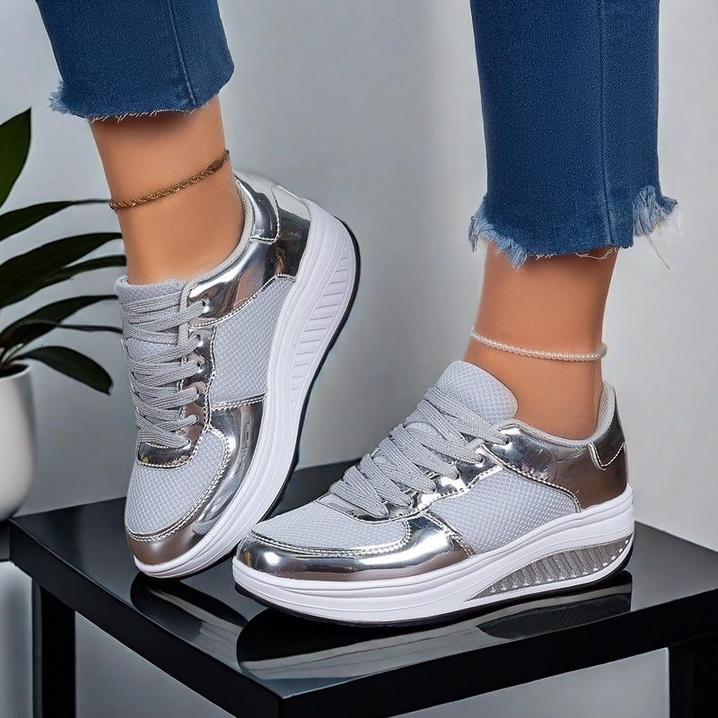 Dad S Ins Trendy Thick Sole Height Increasing Rocking Women S Mesh Breathable Sports Casual Shoes And Leisure Shoes Size Large Ddmysaturn