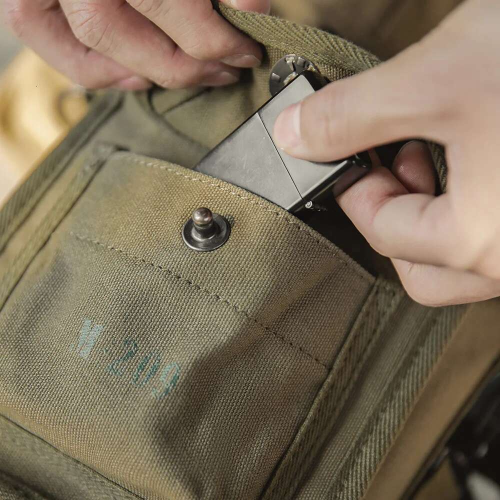 Maden Vintage M209 Tactical Cipher hine Outdoor Canvas Shoulder Crossbody Tote Bag Magnetic Buckle Square Waist Packs
