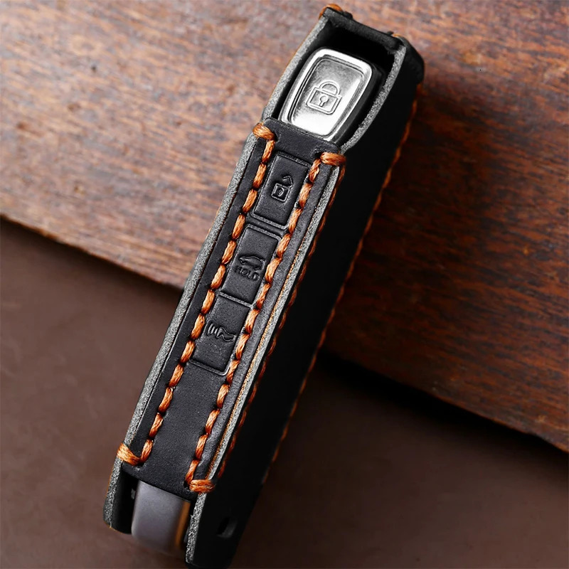 Car Key Case Cover Genuine Leather Keychain Accessories for Kia Ev6 Seltos K5 Sorento Mq4 7 Button Keyring Holder Shell 250515