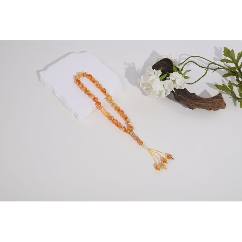 Prayer Beads Tesbiha 33 piece imitation amber handmade bead crystal bracelet Muslim prayer beads