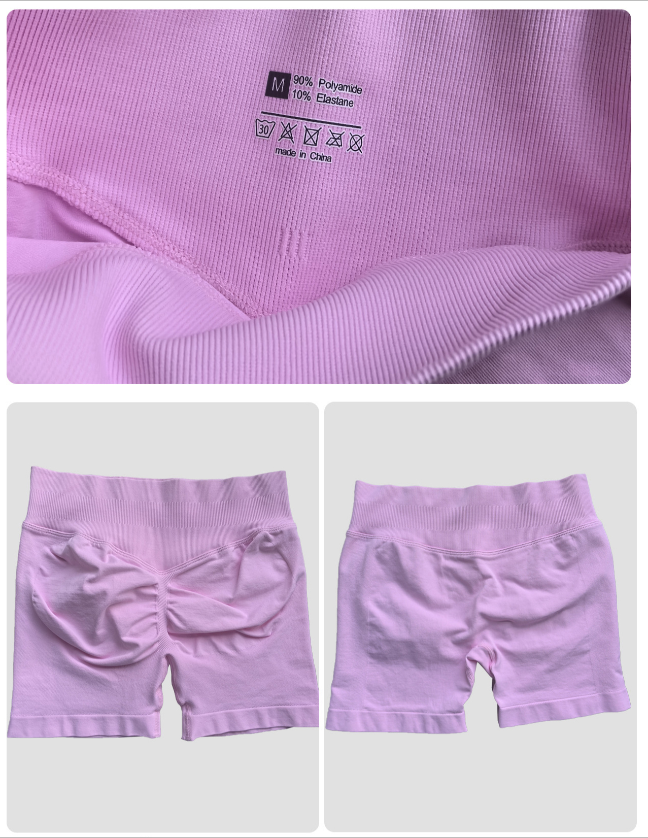 Seamless sports peach hip shorts running tight hip yoga pants fitness three-point pants