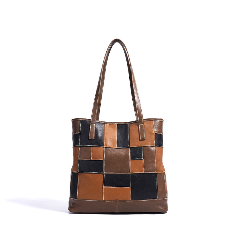 2025S designer new genuine leather work handbag shoulder large capacity crossbody student backpack tote bag