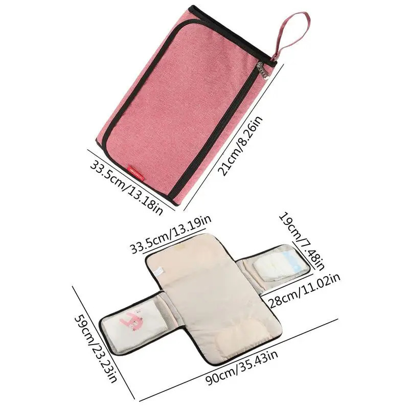 Diaper Changer Travel Bag Waterproof Folding Diaper Organizer Bag Lightweight Changing Mat For Parks Shopping Malls Restaurants 250515