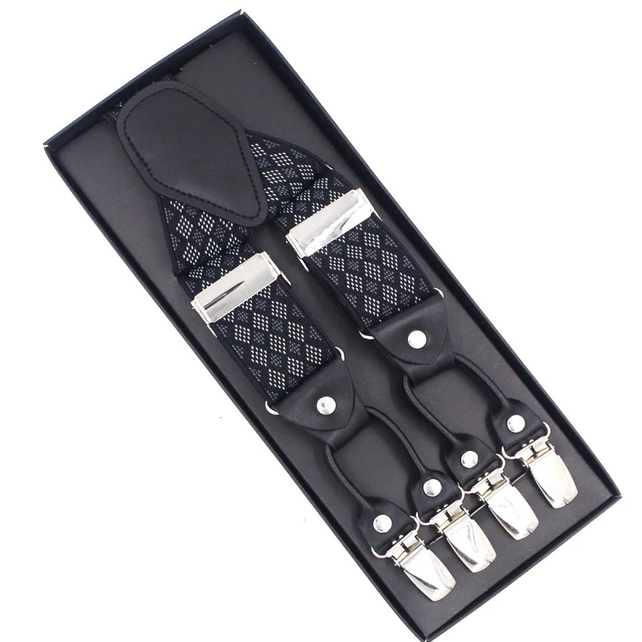 Adult Suspenders Mans Braces Vintage Casual Suspensorio Tirantes Trousers Strap Father/Husbands Gift 6 Clips 3.5*120cm 250515
