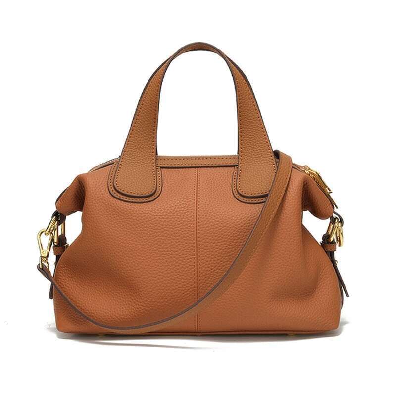 Women's Natural Cow Leather Shoulder Female Casual Cowhide Crossbody Bags Ladies Retro Large Capacity Bag for Lady Handbag