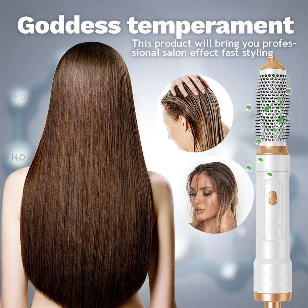 5 in 1 Rotating Curling Wand Multifunction Blow Dryer Brush Hair Styling Tools Set Anti-explosion for Home Barbershop