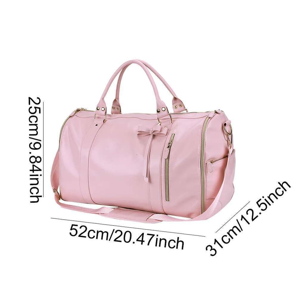 Convertible Garment Large Capacity Suit Travel Foldable PU Leather Duffle Bag for Business