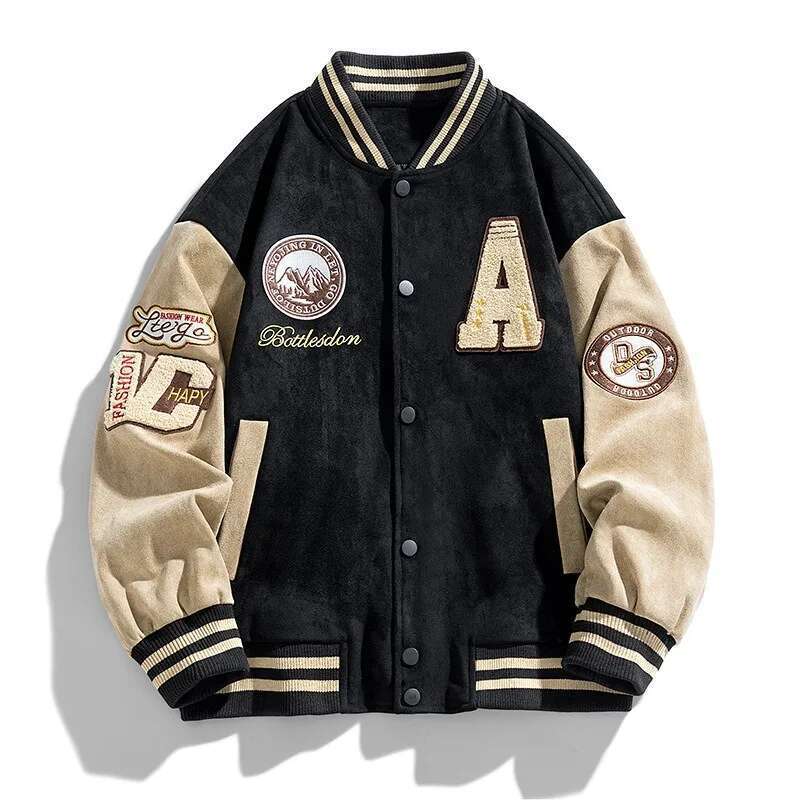 New Baseball Men Fashion Embroidered Jackets Coats High Street Outwear Man Bomber Jacket Hip Hop Clothing Top Designer
