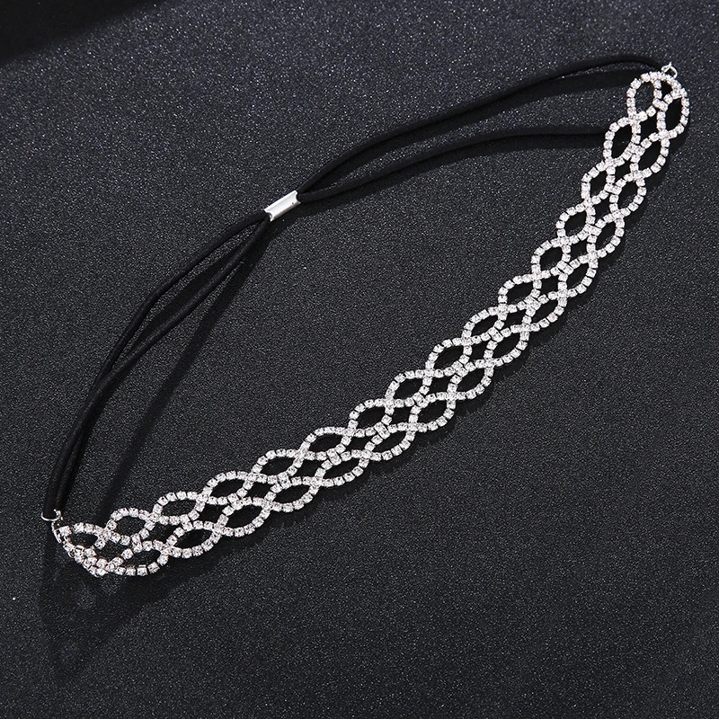 Full Diamond Claw Chain Hairband Classic Stretch Headband For Women and Girls Queens Party Tiara Jewelry Accessories 250509