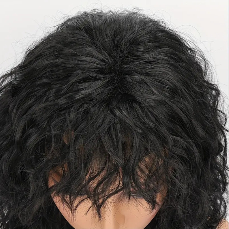 Chic Burgundy-Wave Stylish Fake Hair Accessory Featuring Natural Looking Looped Tresses, Suitable For Casual Outings And Social Events