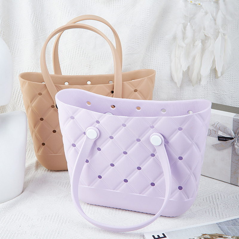 EVA large capacity summer new handbag dopamine French diagonal cross waterproof fashionable generous beach bag