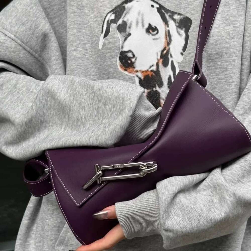 Tadfab Vintage Fashion Interlock Series Lock Box High End Commuting Single Shoulder Slant Cross Underarm Bag