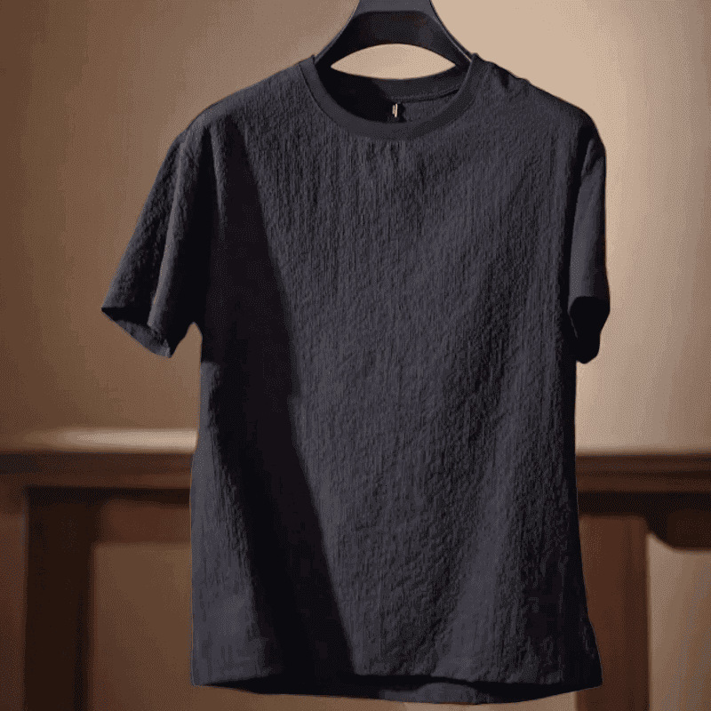 Men's summer new wide open bottom hem designer versatile breathable short sleeved fashionable T-shirt