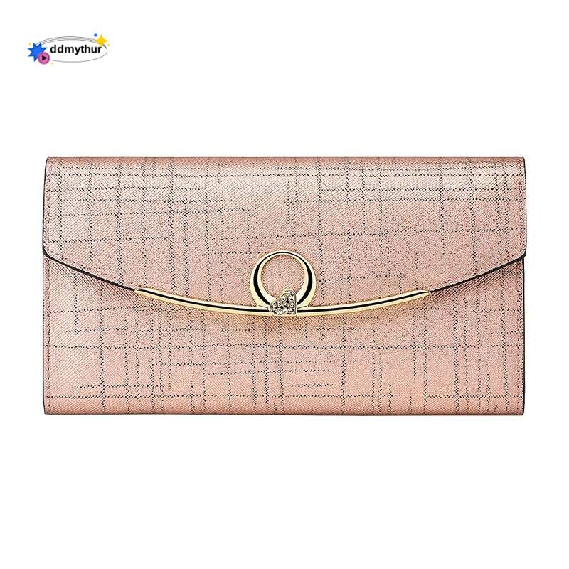 Designer Women's Long Leather Wallet High Quality Large Capacity Purses for Women Multifunctional Simple Elegant Handbag ddmythur