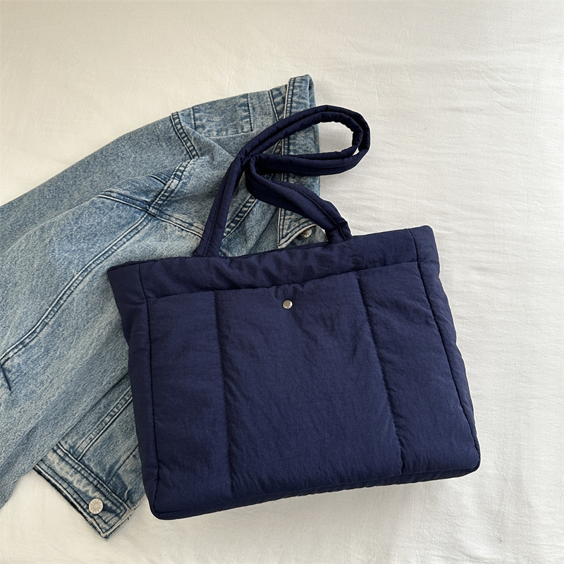 Free Delivery Designer Bag Casual Large Capacity Cotton Girls' Winter Fashion Shoulder Simple And Versatile Canvas Tote Student Luxury Bag