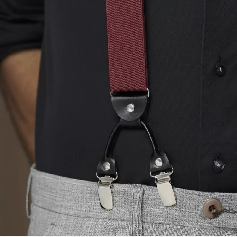 Adult Suspenders Mans Braces Vintage Casual Suspensorio Tirantes Trousers Strap Father/Husbands Gift 6 Clips 3.5*120cm 250515